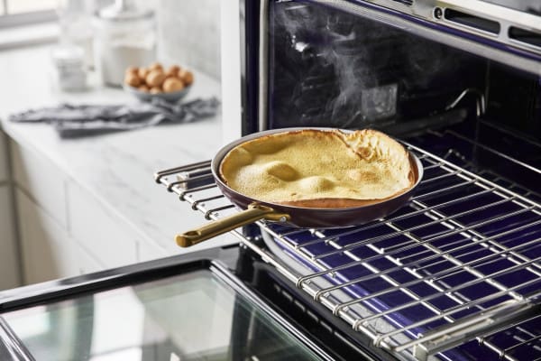 Cornbread in a non-toxic, nonstick GreenPan Fry Pan, fresh out of the oven. GreenPan's cookware is ceramic coated nontoxic nonstick cookware.