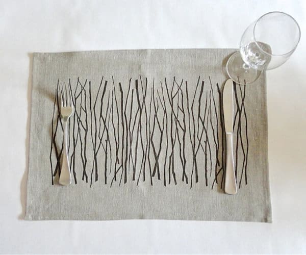 Hand printed home accessories.