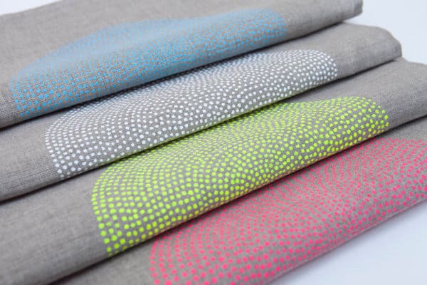 Hand printed home accessories.