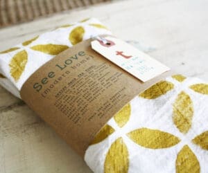 Hand printed home accessories.