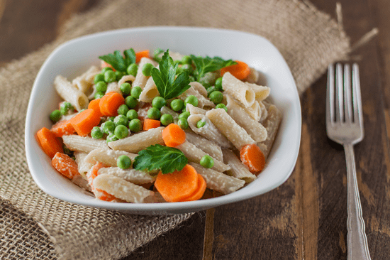 Guilt-Free Vegan Pasta Primavera with Fresh Spring Peas