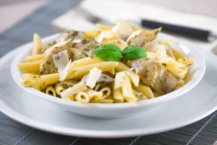 pasta with artichoke recipes