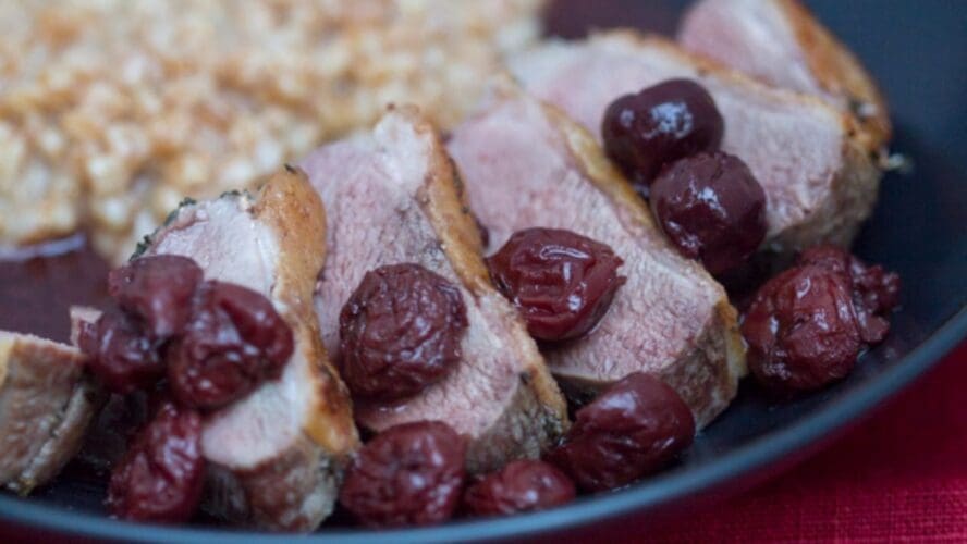 Pechuga de pato con salsa de cereza imágenes de Google