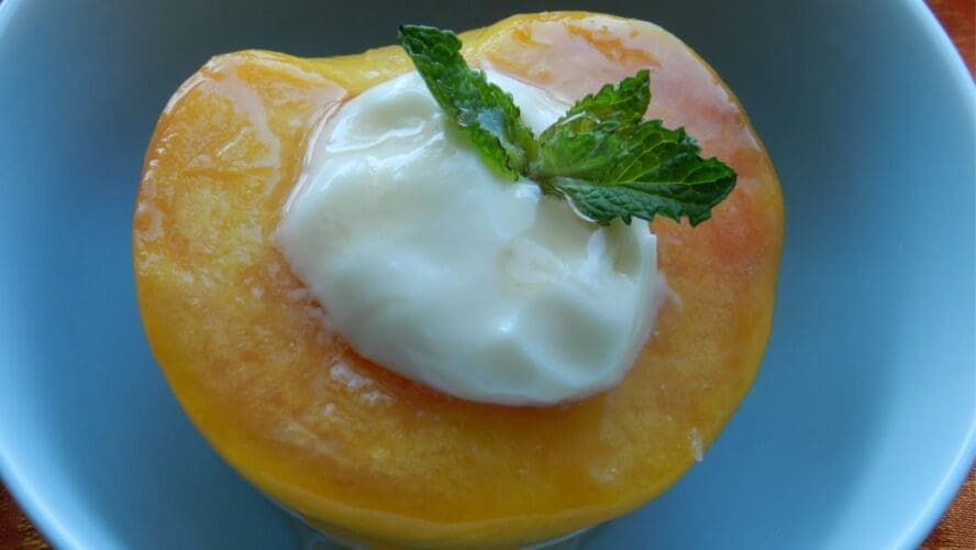 Recetas de frutas de verano Peaches y Mascarpone Google Imágenes
